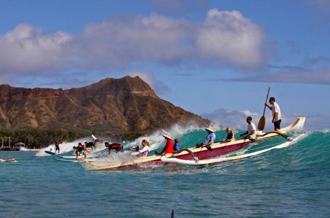 Outrigger Canoe Surfing